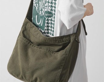 Sac à bandoulière en toile de voyage, sacs d'école pour étudiants, sac à bandoulière en toile à poches multiples de grande capacité, meilleur cadeau pour elle