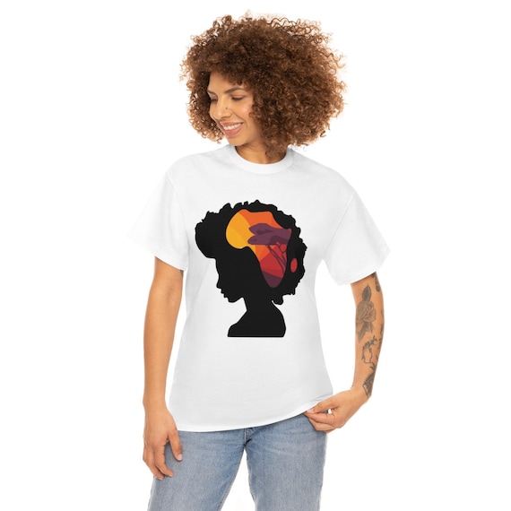 Camiseta negra de niña afro, camisa de mujer negra, regalo de Navidad -   España