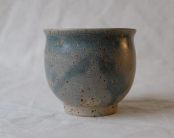 Handmade Blue Speckled Stoneware Coffee Cup – Wheel Thrown Pottery Mug (200 ml)