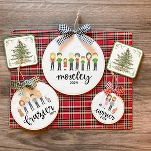 custom embroidered family ornament | Christmas ornament | family ornament 2025