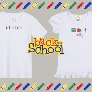kids back to school shirt | first day of school shirt | personalized embroidery