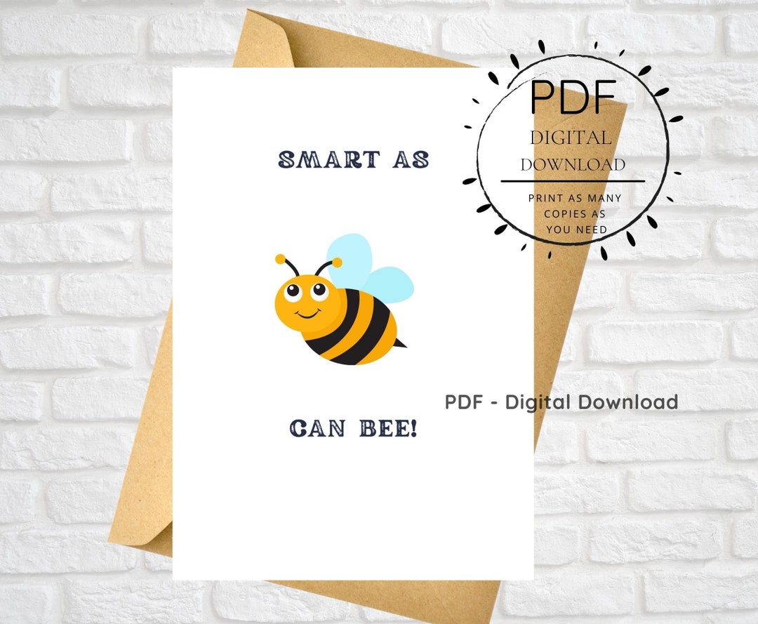 Cute Punny Greeting Card / Printable Card / Instant Download PDF / Card ...