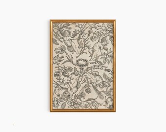 Printable Vintage Sketch of Cherubs,Antique Angels Print,Winged Putti Drawing,Download, Rustic French Sketch, Neutral Tones Vintage Art