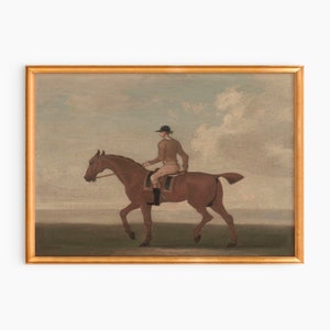 Vintage Horse Painting Printable Wall Art,Farmhouse Wall Decor,Antique Equestrian Print,Farm Animal Digital Print,Rustic French Painting
