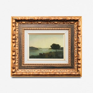 Vintage Landscape Print, Instant Download, Dark Moody Print, Rustic Farmhouse print, Vintage Country Print, Farmhouse Oil Painting