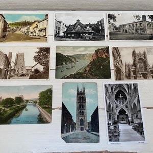 Somerset con nove cartoline vintage di Bath e Bristol