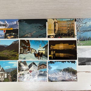Autriche vintage Cartes postales x 11 - Memorabilia Ephemera - Faakersee , Salzbourg , Tyrol , Vienne