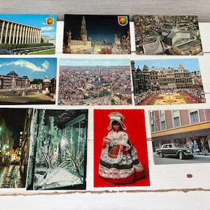 Brussels Belgium Vintage Postcards x 10 Ephemera Nostalgia Collectables