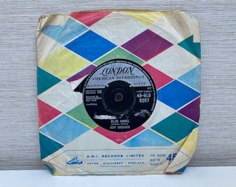 Roy Orbison Blue Angel Today's Teardrops Original Single Vinyl 7" Schallplatte 45 RPM -1960