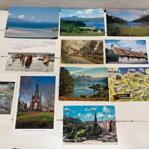 Cartões postais antigos da Escócia x 11 - Edimburgo, Ayr, Aberdeen, Lochabor