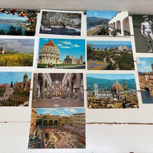 Italienische Vintage Postkarten x 12 - Rom, Firenze, Sorrento, Toscano, Pisa, Capri,Palermo, Mondello