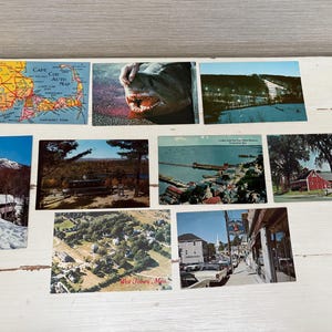 9 cartes postales vintage des années 1980, États-Unis, Massachusetts, New Hampshire