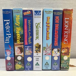 Vintage VHS Cassette Tapes Walt Disney Dreamworks Children's Films - Various Titles Sold Individually