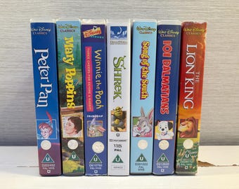Vintage VHS Cassette Tapes Walt Disney Dreamworks Children&#39;s Films - Various Titles Sold Individually