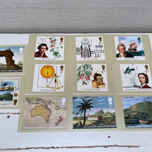Set di 11 cartoline postali Royal Mail - Viaggio del capitano Cook ENDEAVOUR - 16 agosto 2018 Serie di cartoline postali PHQ 446