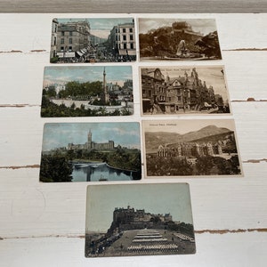 Glasgow Edimbourg Ecosse Seven Cartes postales anciennes