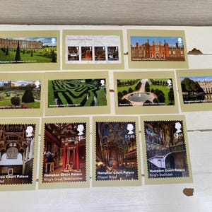 Royal Mail Postzegelkaart Set van 11 - Hampton Court Palace - Stempelkaarten 31 juli 2018 PHQ 445