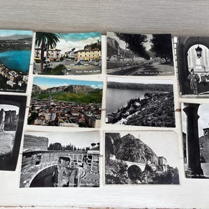 Cartoline d'epoca italiane x 10 - Lecco, Villa Adriana, Castelgandolfo, Bologna, Tivoli, Grimaldi