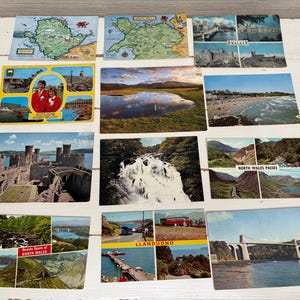 12 cartes postales anciennes du Pays de Galles - Llandudno, Anglesey, île de Barry, Nord du Pays de Galles