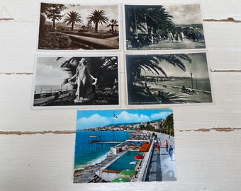 Italie San Remo - Cinq cartes postales anciennes