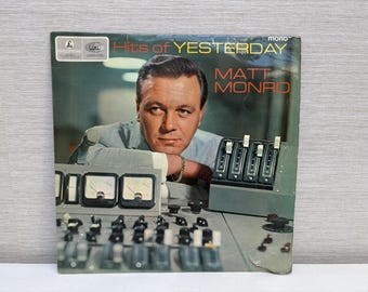 Album in vinile "Hits of Yesterday" di Matt Munro, 12 pollici, vintage, 1969, Parlophone PMC 1265