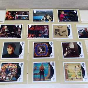 Royal Mail Postzegelkaart Set van 11 - Elton John - 2019 Stamp Card Series PHQ 461