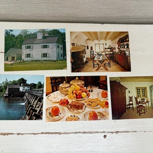5 cartes postales vintage des années 1980, États-Unis, Philipsburg Manor, New York