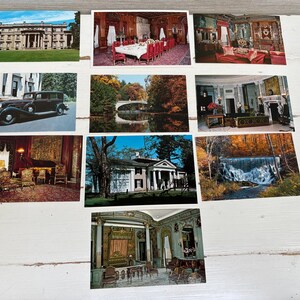 10 cartes postales vintage des années 1980, États-Unis d'Amérique, Vanderbilt Mansion Hyde Park, New York