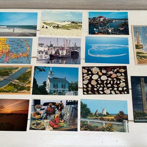 Cartes postales vintage des années 1980, États-Unis x 14, Cape Cod, Massachusetts