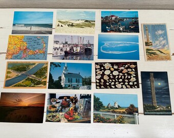 Vintagevykort USA från 1980-talet x 14 Cape Cod Massachusetts