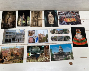 Brussels and Bruges Belgium Vintage Postcards x 12