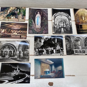 Cartões postais vintage Lourdes França x 10 - Religião Fé