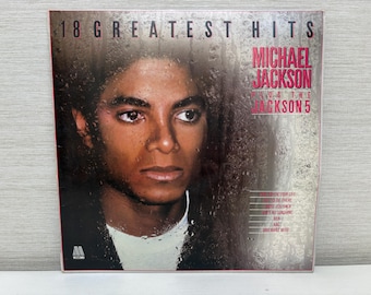 Michael Jackson: 18 grandes éxitos y The Jackson 5 - Álbum de vinilo de 12 pulgadas, 1983, Motown retro vintage TMC 5456