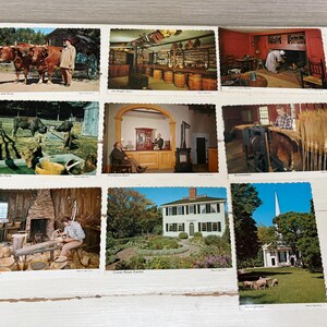 9 cartes postales vintage des années 1980, États-Unis d'Amérique, Massachusetts Old Sturbridge Village