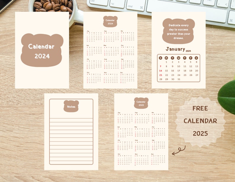 2024 Calendar Printable Mini Calendar - Il 794xN.5550844488 5u2i 