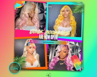 Summer Animated Flyer: Hair, Makeup, Lash, Nail Bookings (Canva Template)