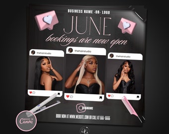 Hair Bookings Motion Flyer Template: Hairstylist, Lash & Nail Techs (Canva)