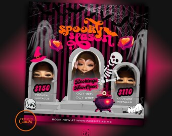 Halloween Bookings Flyer: Spooky Motion Design (DIY Canva)