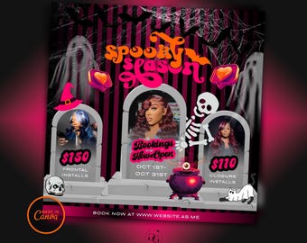 Halloween Bookings Flyer: Spooky Motion Design (DIY Canva)