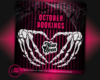 Halloween Bookings Flyer: Spooky Appointment Template (DIY Canva)