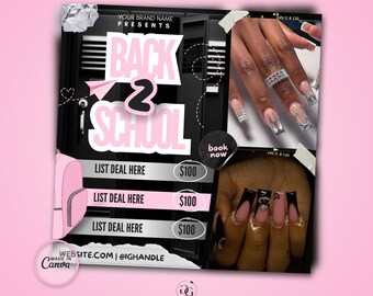 Back to School Hair Flyer Template: Animated Canva Design (Digital)