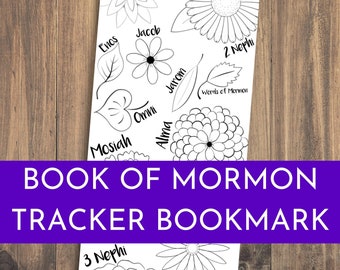Book of Mormon Reading Tracker Coloring Bookmark