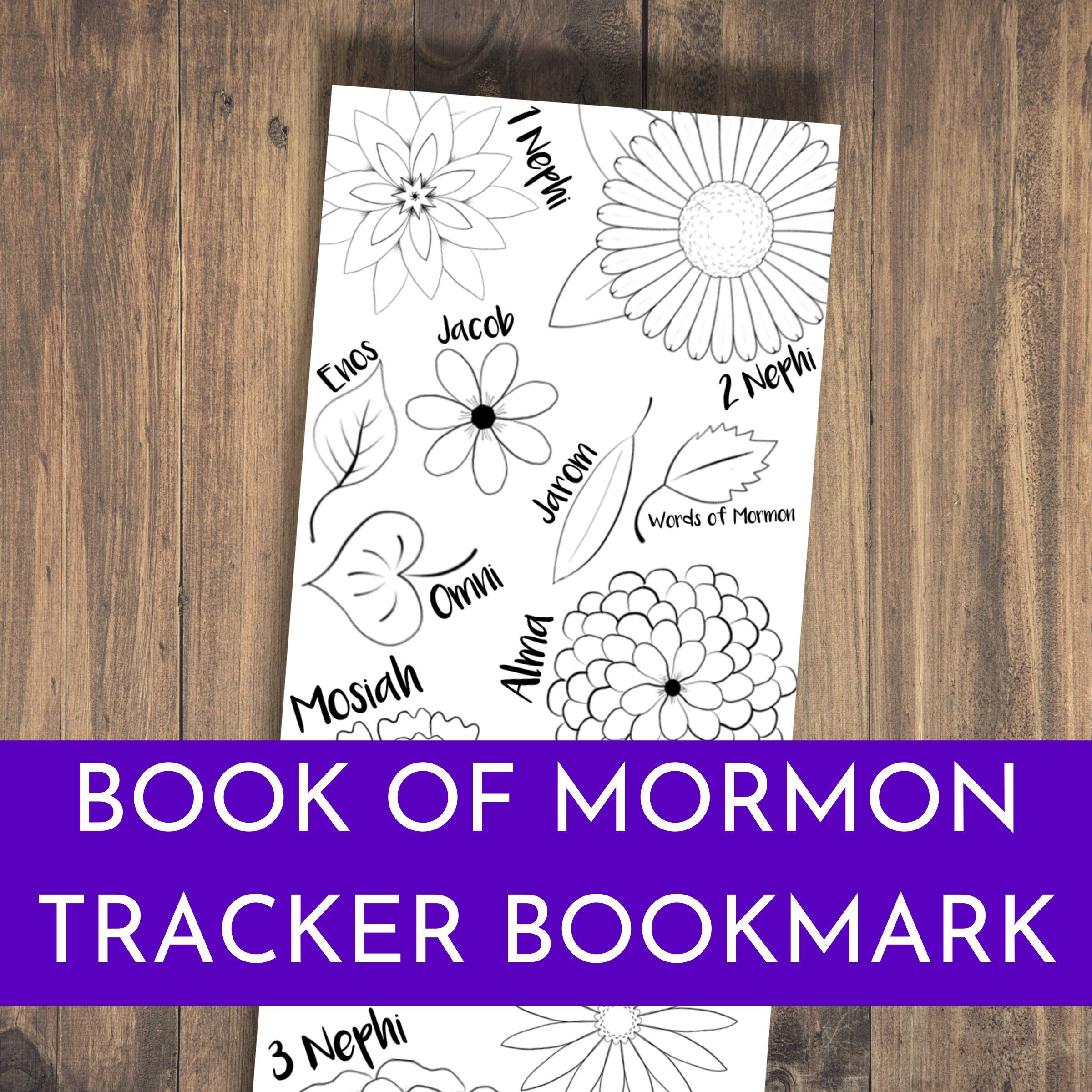 Book of Mormon Reading Tracker Coloring Bookmark (Instant Download) - Etsy