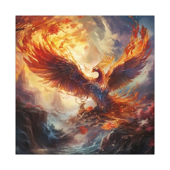 ※写真追加※PHOENIXWAN Phoenix, Phoenix Canvas Art, Phoenix Bird Wall Art, Trendy Wall