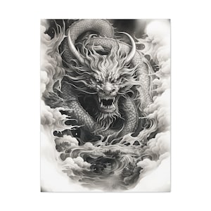Tattoo Asian Dragon Canvas Art, Asian Dragon Art, Tattoo Dragon, Asian Tattoo Art, Dragon, Chinese Dragon, Korean Dragon, Japanese Dragon