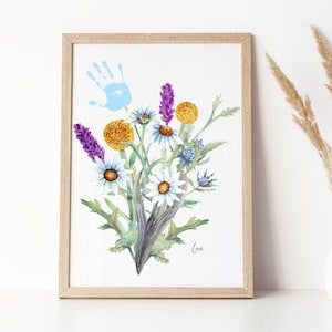 Summer Flower Handprint Art: DIY Kids Keepsake (PDF)