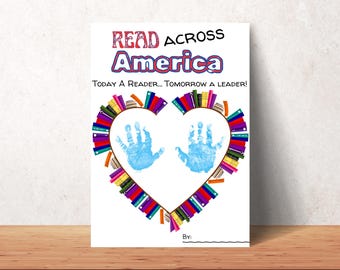 Read Across America Handafdruk Craft: Keepsake Gift (pdf en JPG)