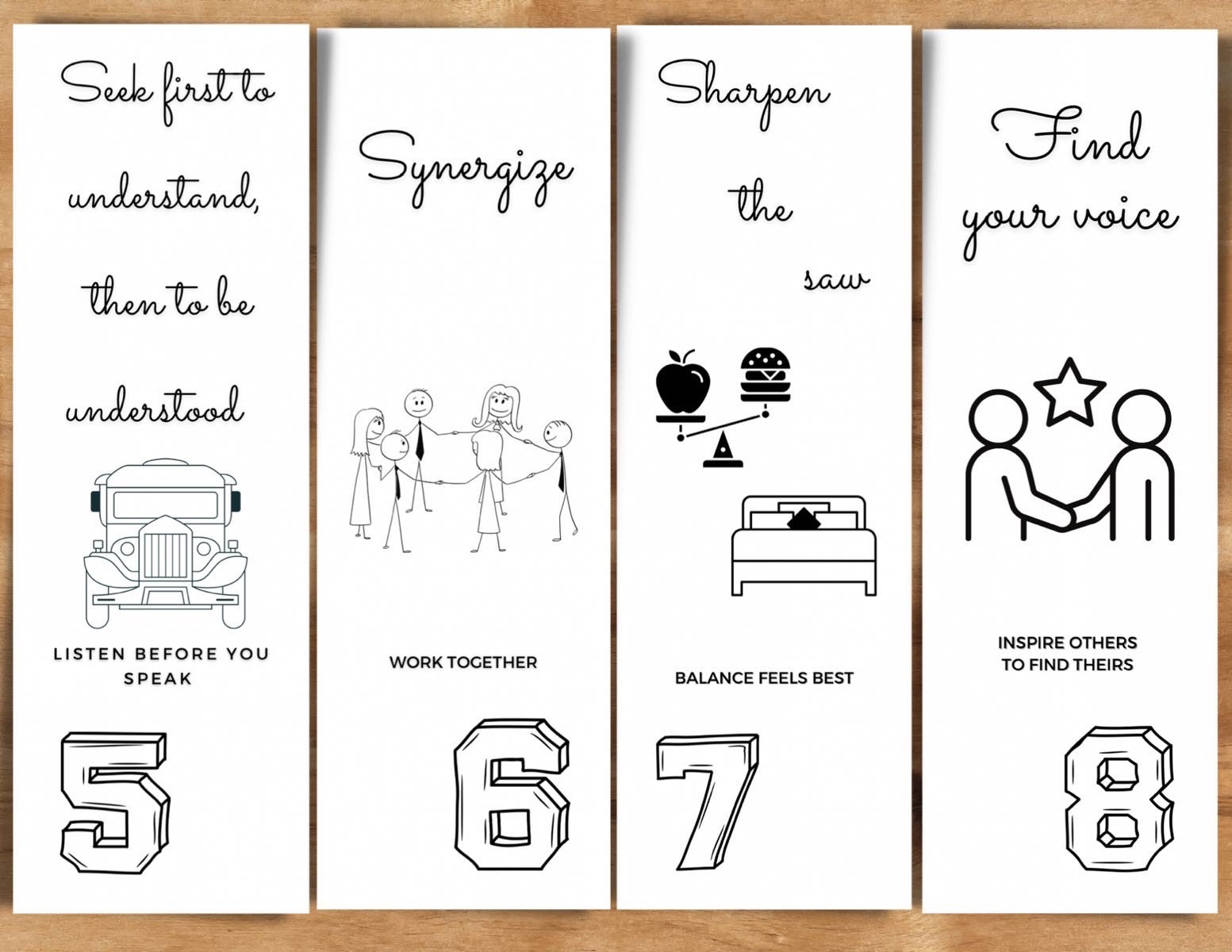 The 7 Habits of Highly Effective People Bookmark Set: Leader in Me ...