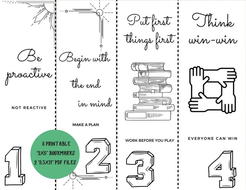 The 7 Habits of Highly Effective People Bookmark Set: Leader in Me ...