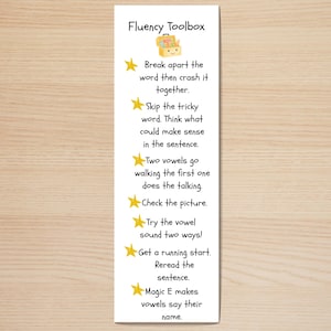 Marcador de fluidez para lectores de primaria / Estrategias de fonética y decodificación / Herramienta para la ciencia de la lectura / Intervención lectora de K-2